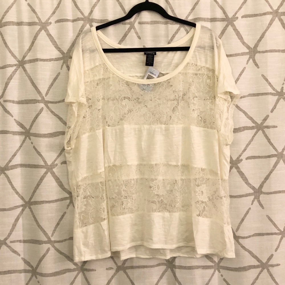 Torrid Lace Panel Blouse